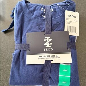 Izod Men's Blue Plaid Sleep Set